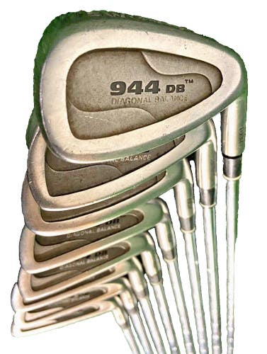Chicago Golf 944 DB Tour Iron Set 3-9,SW Stiff Steel 5i/37.5" Good Grips RH