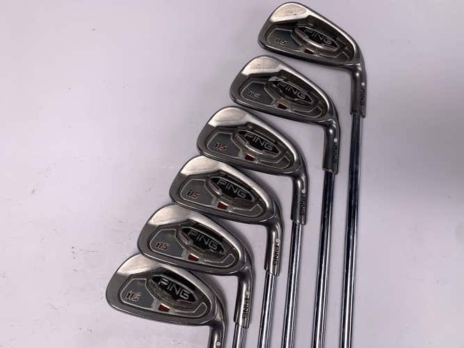 Ping i15 Iron Set 4-9 White Dot 3* Up AWT Stiff Steel Mens RH Midsize Grip +1/2"