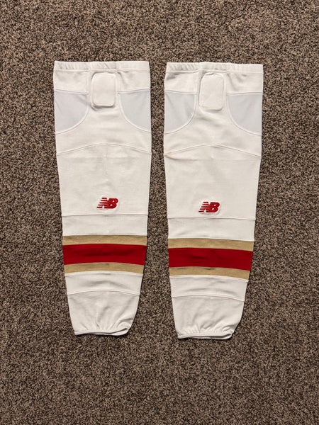 University Of Denver White New Balance Senior Socks Pro Stock