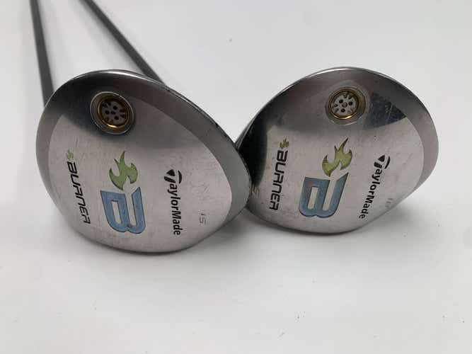 TaylorMade Burner 2008 3 & 5 Fairway Wood Set 15* 18* REAX 49g Ladies RH