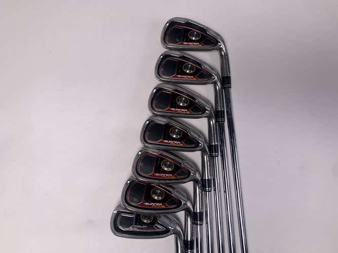 TaylorMade Burner Plus Iron Set 4-PW+GW REAX Uniflex Steel Mens RH - No 8i
