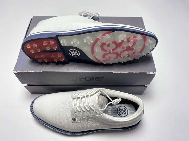G/Fore Mens Collection Gallivanter Golf Shoes White Blue Men's 12.5 (G4MC20EF01)