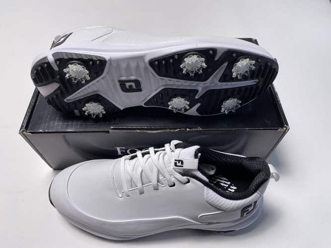 FootJoy FJ Tour Rival Golf Shoes White Black Men's SZ 10.5 Wide (56958)