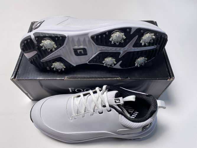 FootJoy FJ Tour Rival Golf Shoes White Black Men's SZ 9.5 Wide (56958)