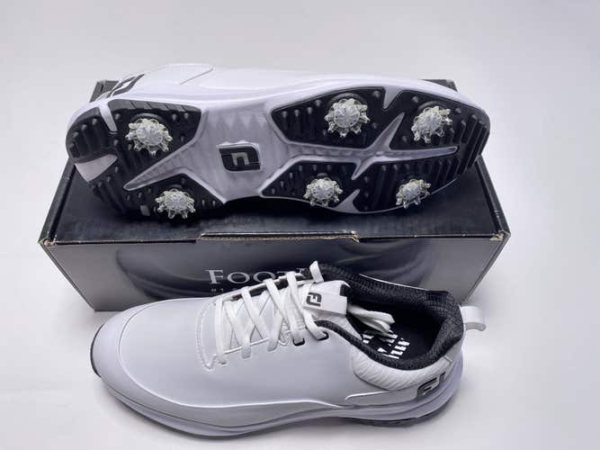 FootJoy FJ Tour Rival Golf Shoes White Black Men's SZ 10 (56958)
