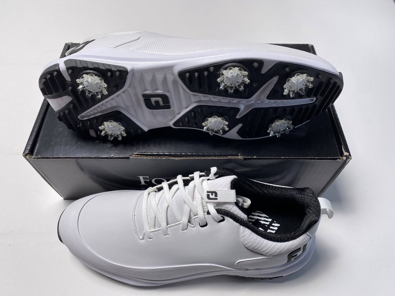 FootJoy FJ Tour Rival Golf Shoes White Black Men's SZ 10.5 (56958)