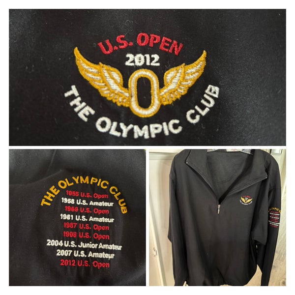 $129.50 Rare / Retired 2012 USGA U.S. OPEN 1/4 ZIP MEN’S LONG SLEEVE GOLF PULLOVER (LARGE / BLACK)!