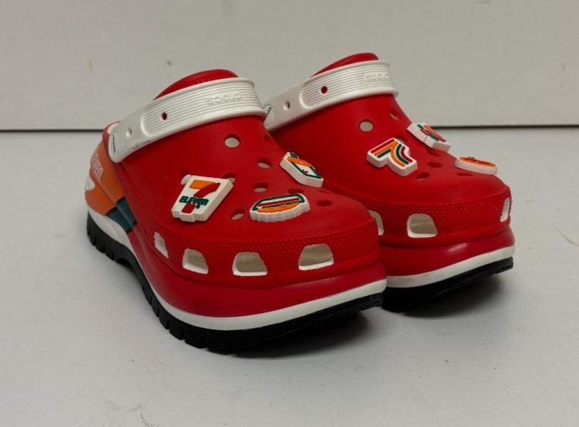 7-Eleven x Crocs Mega Crush Sling Back Clogs US Men's 8 Women's 10 NEW LOOK