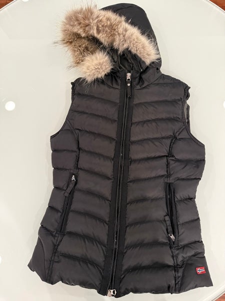 NAPAPIJRI Down Vest w/ Real Fur Hood (Used)
