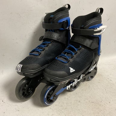 Used Rollerblade MICROBLADE 2-5 Junior Rec Fitness Skates Black Adjustable 11855-S000194666