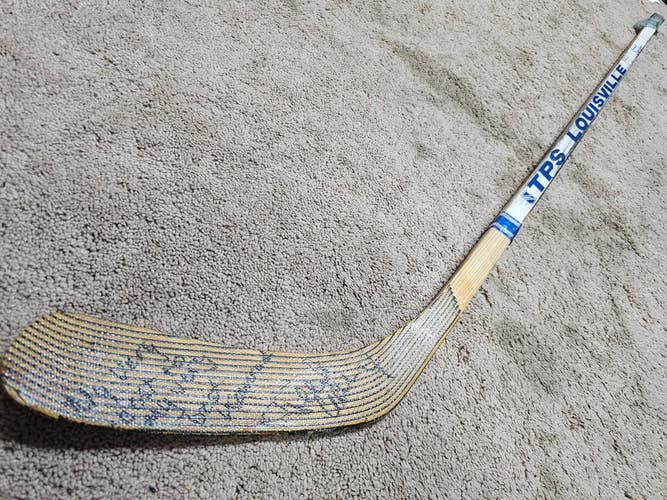 FREDRIK OLAUSSON 92'93 Signed Winnipeg Jets Game Used Hockey Stick NHL COA