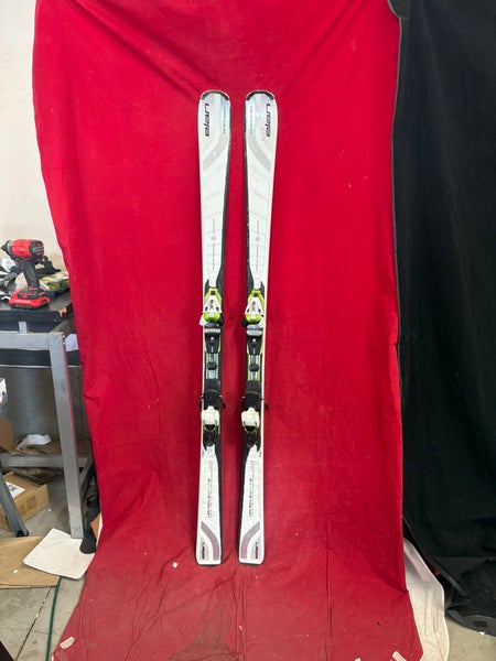 Skis: Elan 176 cm All Mountain Skis With Bindings (Used)