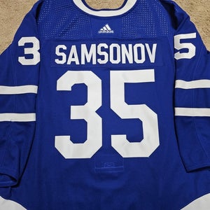 ILYA SAMSONOV 22'23 Toronto Maple Leafs Photomatched PO Game Worn Hockey Jersey