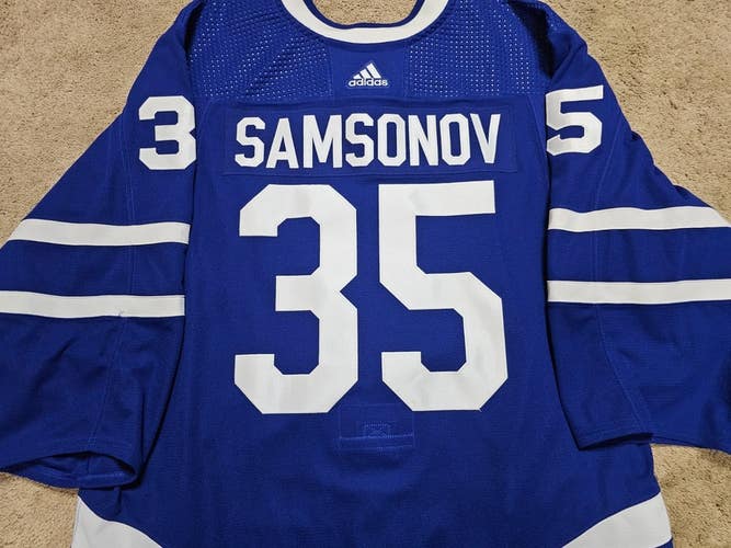 ILYA SAMSONOV 22'23 Toronto Maple Leafs Photomatched PO Game Worn Hockey Jersey