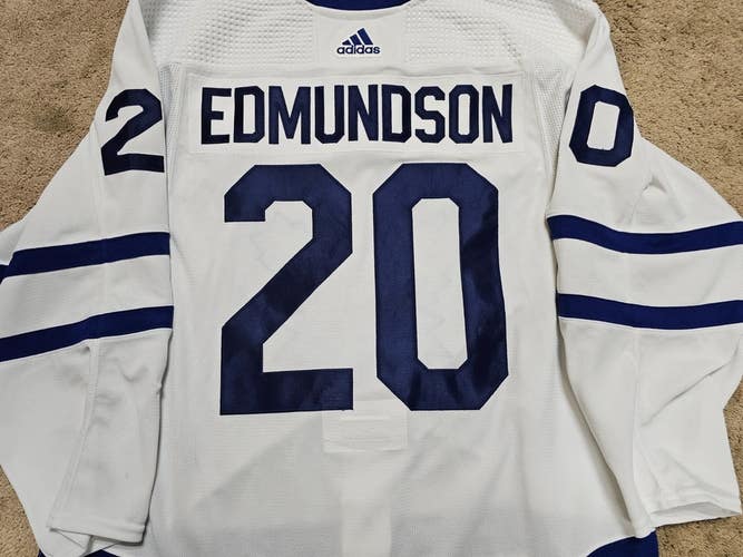 JOEL EDMUNDSON 23'24 Toronto Maple Leafs Photomatched Game Worn Hockey Jersey W