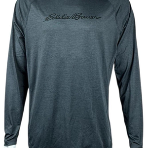 Eddie Bauer Mens Large Gray Rashguard UPF40 Quick Dry Long Sleeve Surf Beach New
