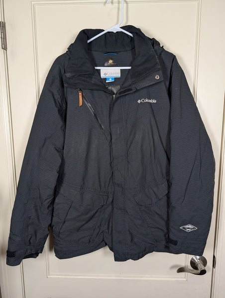 Columbia Omni-Heat Winter Jacket Mens Size: L Black Ski Snowboard