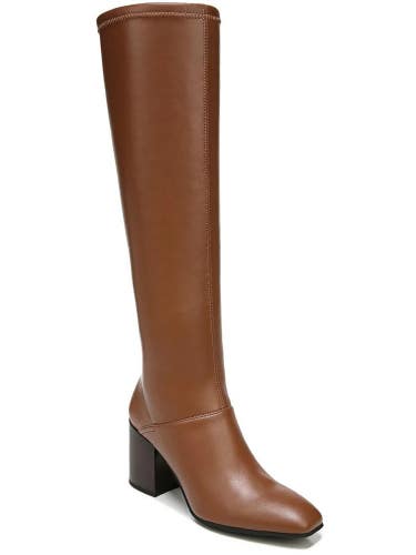 Franco Sarto Tribute Womens US 7 Brown Leather Square Toe Knee High Boots TZP674