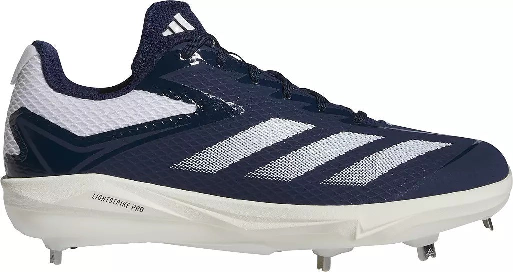 Adidas Adizero Baseball Cleats Men’s Size 13.5 Navy/White Metal Spikes – No Box