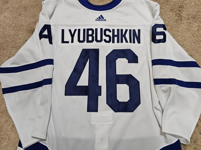 ILYA LYUBUSHKIN 23'24 Toronto Maple Leafs Set 3 NHL Game Worn Hockey Jersey
