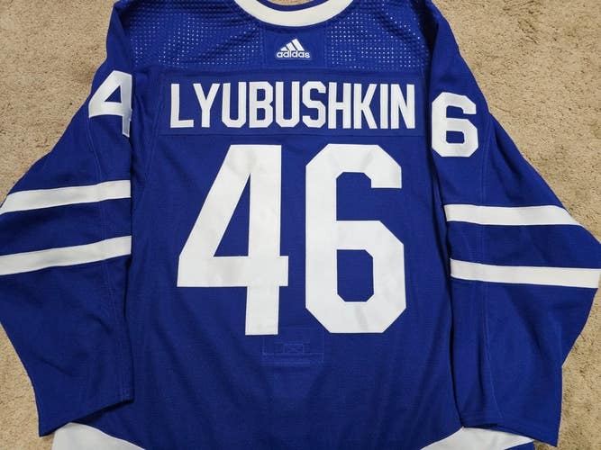 ILYA LYUBUSHKIN 23'24 Toronto Maple Leafs Photomatched PO Blue Game Worn Jersey