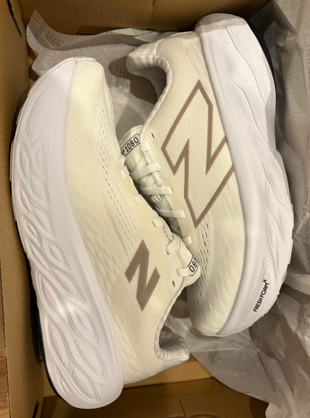 White Women's Size 6.5 Adult New Balance Fresh Foam X 1080 v14 Sneakers (New)
