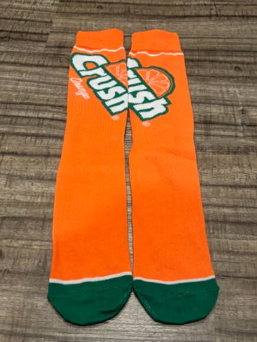 Crush Orange Soda Crew Socks Adult Large New