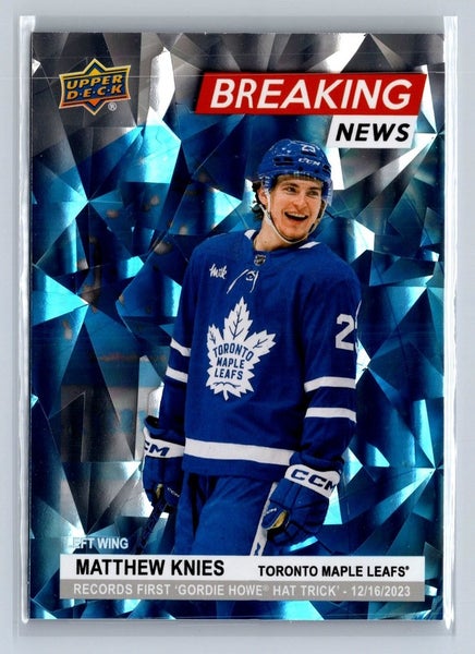 Matthew Knies Maple Leafs 24-25 Upper Deck Series 1 Breaking News Insert #BN-34