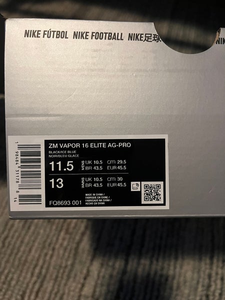 Black Men's Size M 11.5 (W 12.5) Nike Mercurial Vapor Turf Cleats Cleats (New)