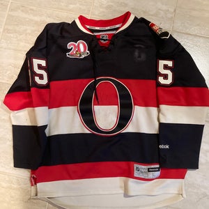 Ottawa Senators Heritage O Reebok NHL hockey jersey SIGNED - L