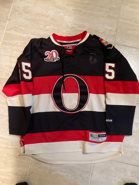 Ottawa Senators Heritage O Reebok NHL hockey jersey SIGNED - L