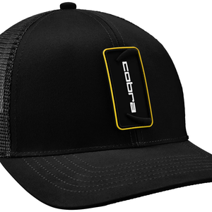 NEW Cobra Strike Trucker Black/White Adjustable Snapback Golf Hat/Cap