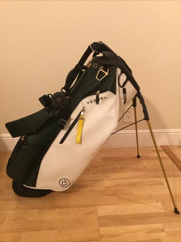 Vessel Green & White Stand Golf Bag with 6-way Dividers (No Rain Cover)
