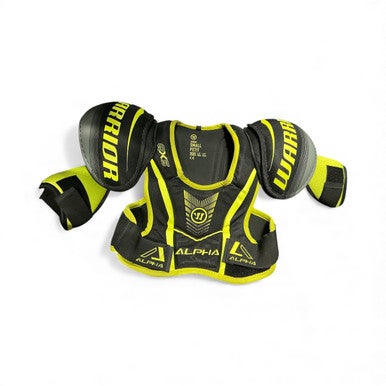 Used Warrior QX5 ALPHA Junior Shoulder Pads Black And Yellow SM 11873-S000226539