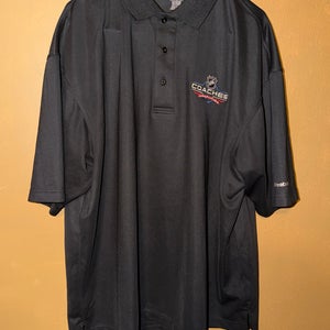 Reebok NHL Coaches Association Polo T Shirt Button Up Collared Short Sleeve XL