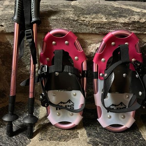 Tiny kids Snowshoes (New) + poles