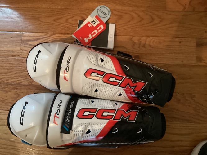 Junior CCM JetSpeed FT6 Pro 12" Shin Pads (New)