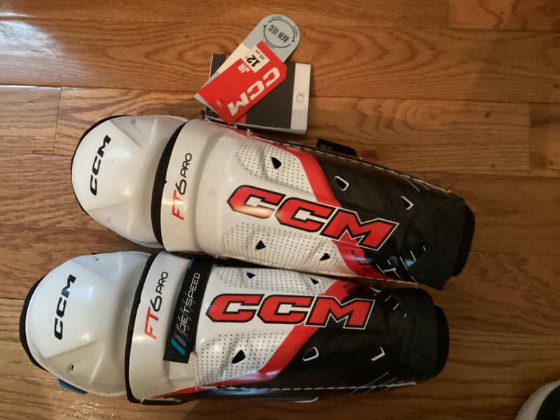 Junior CCM JetSpeed FT6 Pro 12" Shin Pads (New)