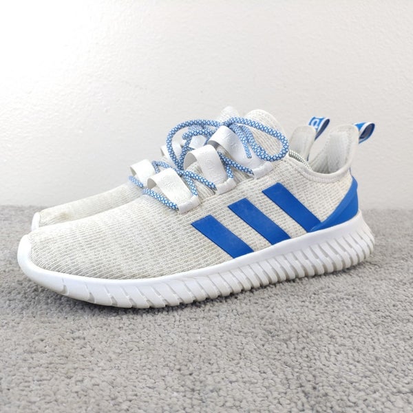 Adidas Kaptir Mens Size 10.5 Running Shoes Cream White Blue Sneakers FW6473