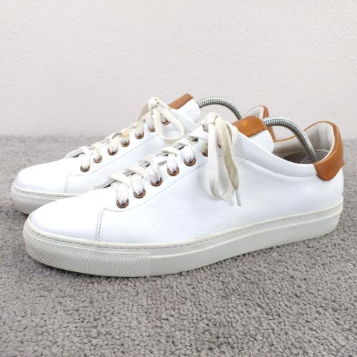 Good Man Brand Mens 10 Shoe Legend London White Edge Lace Sneakers Made In Italy