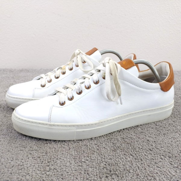 Good Man Brand Mens 10 Shoe Legend London White Edge Lace Sneakers Made In Italy