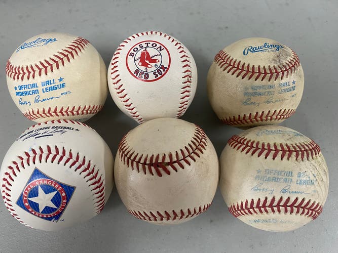 6 Rawlings Official Major League Baseballs (Used)