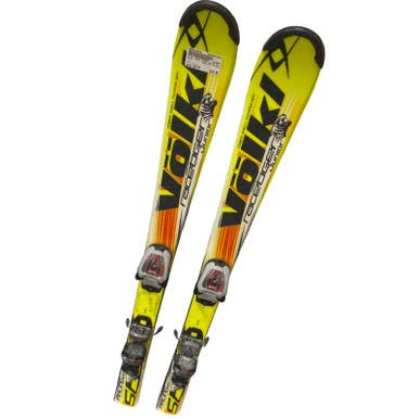 Used Volkl RACE TIGER JR Boys DH Ski/Binding Yellow 120 cm 11883-S000142079