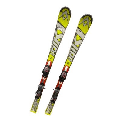Used Volkl RACE TIGER JR Boys DH Ski/Binding Yellow 130 cm 11883-S000153478