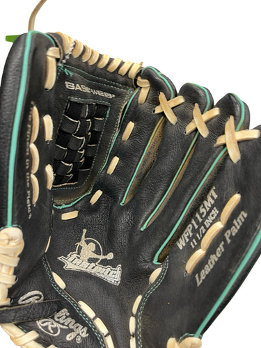 Used Rawlings FASTPITCH   11 1/2 BB/SB Glove RH Throw Black 11 1/2" 11682-S000123779