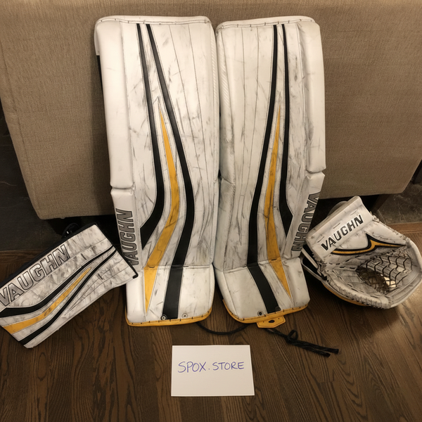 Vaughn Ventus SLR Pro Stock Goalie Full Set – 34" | White | NCAA Used | (READ DESCRIPTION)