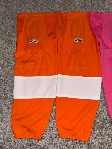 Athletic Knit (AK) HS2100-524 2011 Philadelphia Flyers Orange Mesh Ice Hockey Socks