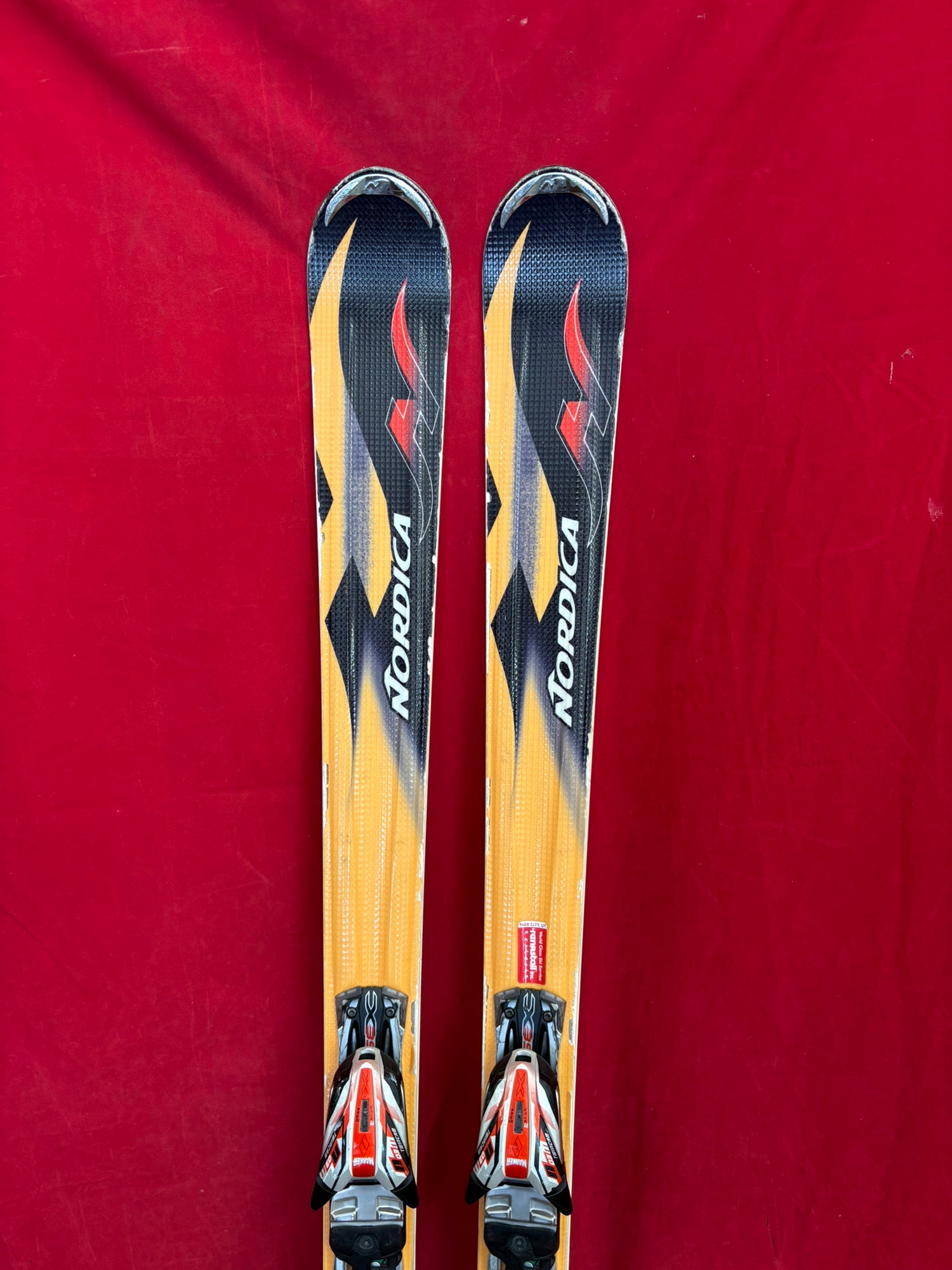 Skis: Nordica 170 cm All Mountain Skis With Bindings (Used