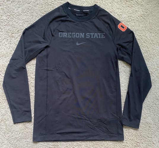 new men's Large Nike Oregon State Beavers Baseball Team Issue Long Sleeve Shirt BSBL