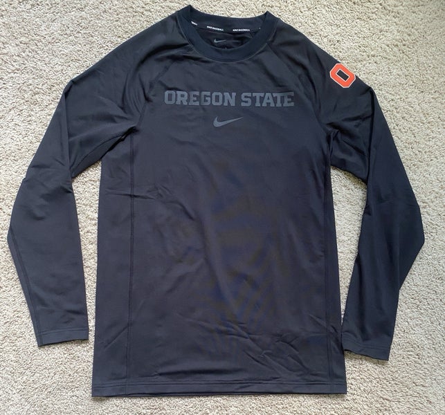 new men's Large Nike Oregon State Beavers Baseball Team Issue Long Sleeve Shirt BSBL